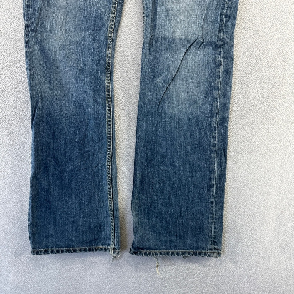 Vintage Levis Jeans Mens 33x34 Blue 512 Bootcut Denim Whisker Faded Baggy y2k - Picture 2 of 12